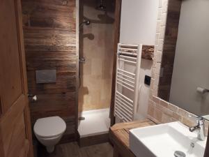 a bathroom with a toilet and a sink at Appartement Morillon Village, 4 pièces, 7 personnes - FR-1-412-89 in Morillon