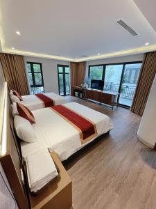 Postel nebo postele na pokoji v ubytování Trung Đức Homestay