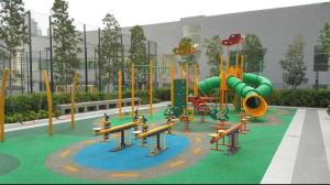 a park with a playground with a slide at Tulip Homestay by AK Group in Cyberjaya