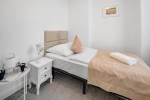 Postel nebo postele na pokoji v ubytování Downtown Bratislava B&B