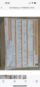 a screenshot of a shipping box withcodes on it at Holiday Home 41 Lade Links St Andrews Holiday Park in St. Andrews