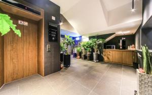 Kuchyň nebo kuchyňský kout v ubytování Hotel Yeoubi