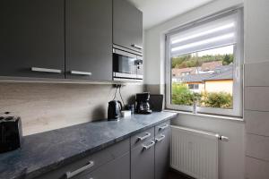 Kuchyň nebo kuchyňský kout v ubytování Ferienwohnung zur Nordhelle