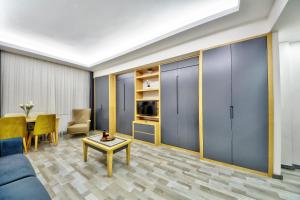 a living room with a couch and a table at North Blue Life in Istanbul