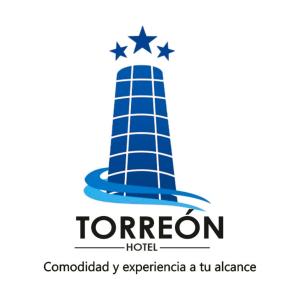 a logo for a hotel with a tower and stars at Hotel Torreon De Rionegro in Rionegro
