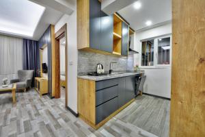 a kitchen with a sink and a counter at North Blue Life in Istanbul