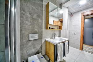 a bathroom with a sink and a toilet at North Blue Life in Istanbul
