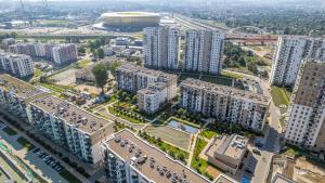 Výhľad na mesto Gdansk alebo výhľad na mesto priamo z apartmánu