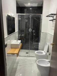Koupelna v ubytování Hotel Barbato