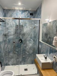 Koupelna v ubytování Hotel Barbato
