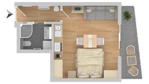 แผนผังของ Appartement AUSTRIA