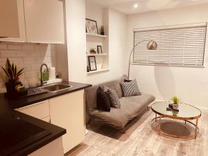 Modern 1 bed flat in the heart of Hackneyにあるキッチンまたは簡易キッチン