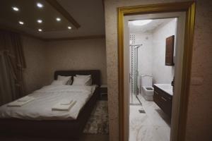 Koupelna v ubytování Hotel Premium + 37 fotografií