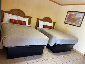 Postel nebo postele na pokoji v ubytování Budget Inn