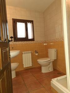 LupianaにあるCasa rural villa de lupianaのトイレと洗面台付きのバスルーム +14枚の写真