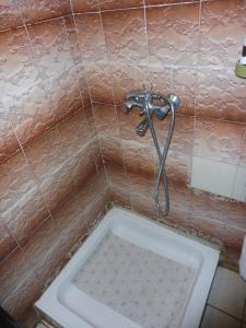 y baño con ducha y cabezal de ducha. en Guest House Amfiteatar Pula, en Pula