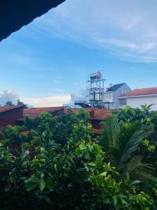- une vue depuis le toit d'un bâtiment avec des arbres dans l'établissement PaPa Coffee & Homestay, à Xã Tân Phát