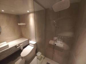 Koupelna v ubytování Adena Hotel
