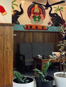 Vrindavan homestay的休息区