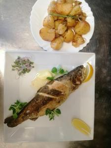 Comida en la casa de huéspedes o alrededores