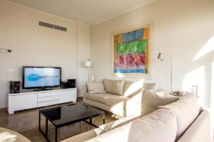 塞維利亞的住宿－Veoapartment Arenal，带沙发和电视的客厅