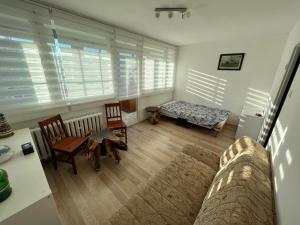 Postel nebo postele na pokoji v ubytování Mieszkanie Pod Sztolniami- Riese