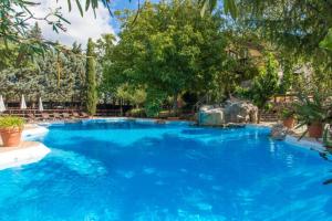 uma grande piscina azul num quintal em Gelsomino em Morano Calabro