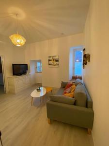 Μια τηλεόραση ή/και κέντρο ψυχαγωγίας στο Appartement Cosy avec vue sur le château