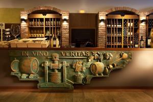 Lounge nebo bar v ubytování Vinařský penzion André