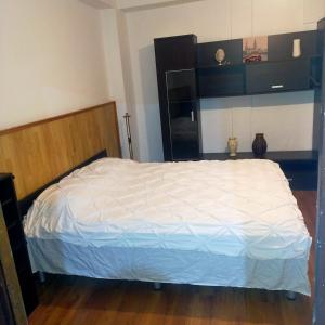 una camera con letto bianco di Vila ELENA Ap 1 a Bucarest