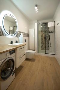 Koupelna v ubytování Apartament Pod Reglami