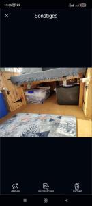 two pictures of a shelf with a mattress on the floor at Beautiful Campervan to Rent in Santa Cruz de Tenerife