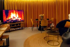 TV a/nebo společenská místnost v ubytování Apartament de Don Pedro