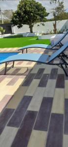 Stolní tenis v ubytování Villa Bella Quatre Cocos nebo okolí