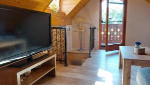TV a/nebo společenská místnost v ubytování Újhegy Apartman