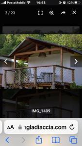 a screenshot of a picture of a balcony of a house at AgriGlamping La Diaccia in Serravalle Pistoiese