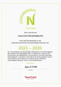 een document zonder partnerlogo bij Hotel Das Regensburg in Regensburg