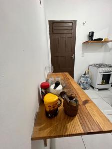 Kjøkken eller kjøkkenkrok på Pousada Apart Amor de Jeri