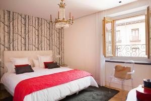 Ein Bett oder Betten in einem Zimmer der Unterkunft Palacio Conde Miranda