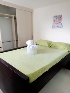 Voodi või voodid majutusasutuse Aparta estudio NUEVO- zona centrica de Bucaramanga toas