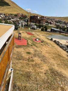 a view from the roof of a house at Alpe d Huez 6 pers appart in LʼHuez