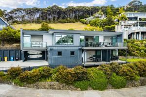 an aerial view of a house at Bayview Apartment - Paihia Holiday Apartment in Paihia