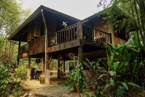 una casa en medio de un bosque en Traditional Lanna house near hot spring, en Chiang Dao 24 fotos más
