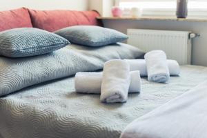Posteľ alebo postele v izbe v ubytovaní Apartament w Kamienicy na Kłodzkiej
