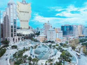 Linna Macau üldine vaade või majutusasutusest YOHO Treasure Island Hotel pildistatud vaade