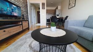 TV i/ili multimedijalni sistem u objektu Apartman Iris