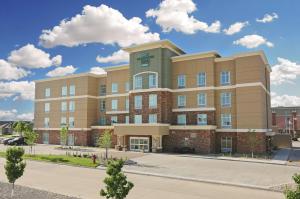 a rendering of the front of a hotel at Homewood Suites By Hilton West Fargo/Sanford Medical Center in Fargo