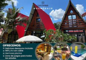 a magazine advertisement for a house in a resort at Estancia Chontabamba - Cabañas, Departamento y Habitaciones in Oxapampa