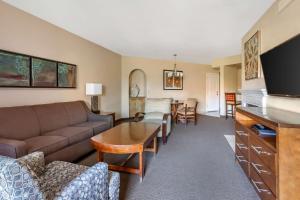 a living room with a couch and a table at Hilton Vacation Club Ridge on Sedona in Sedona