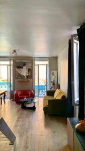 O zonă de relaxare la Bel appartement atypique quartier St Cyprien
